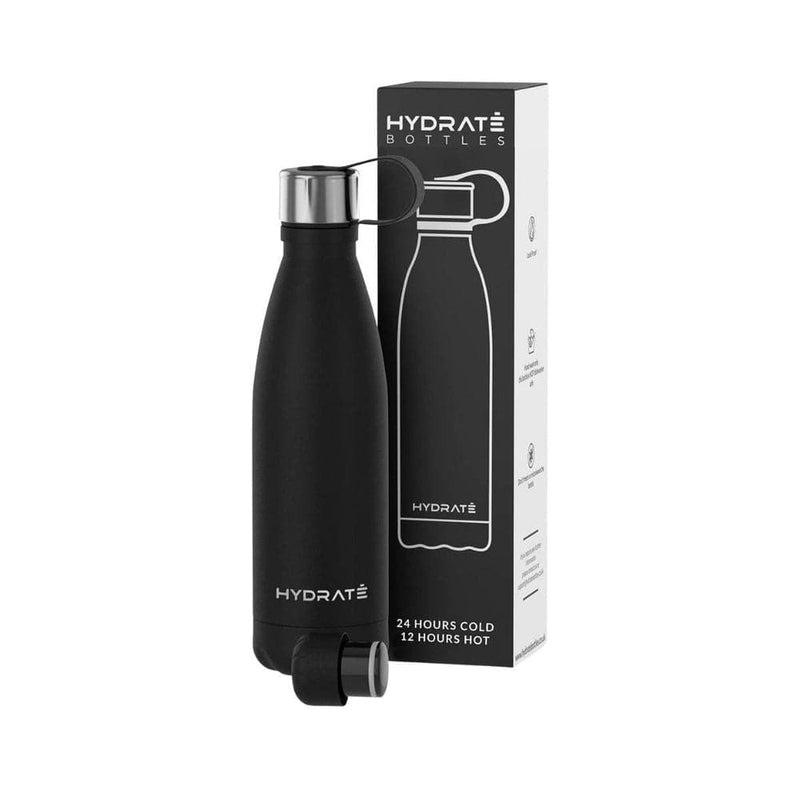 Insulated Stainless Steel Water Bottle - Black