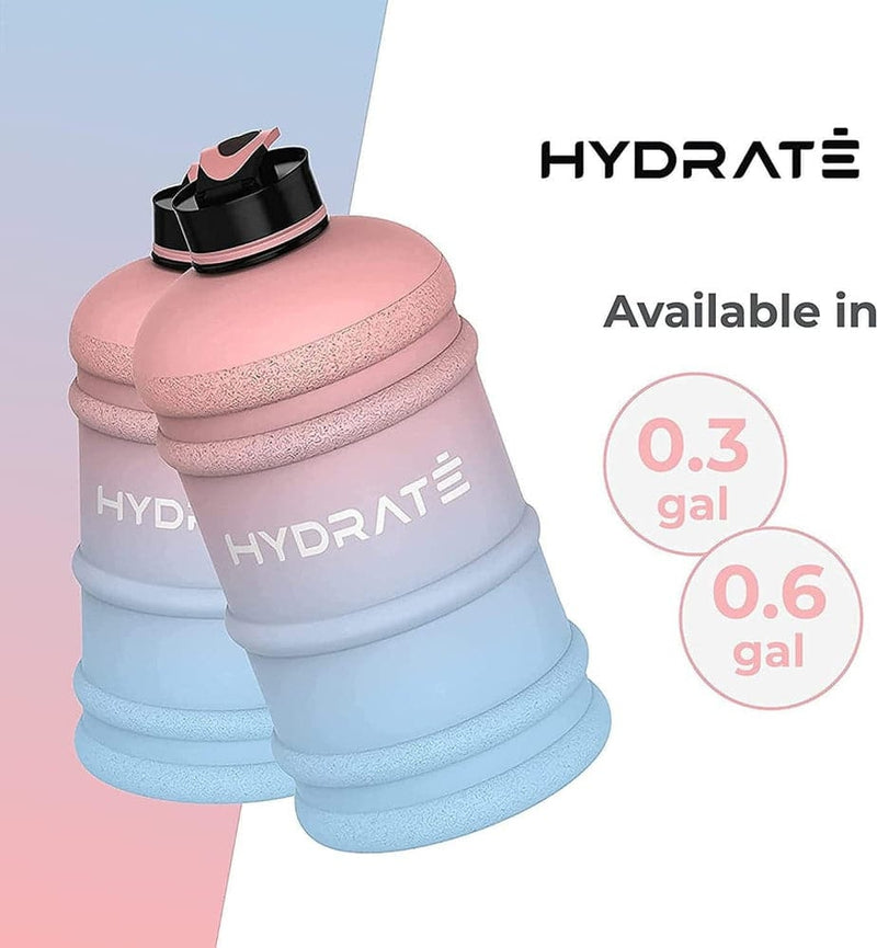 HYDRATE Half Gallon Matte Pink XL Jug Water Bottle - BPA Free