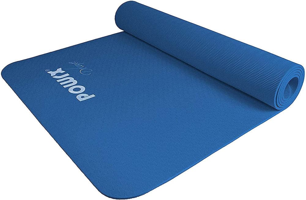 POWRX Yoga Mat TPE with Bag, Excersize mat for workout