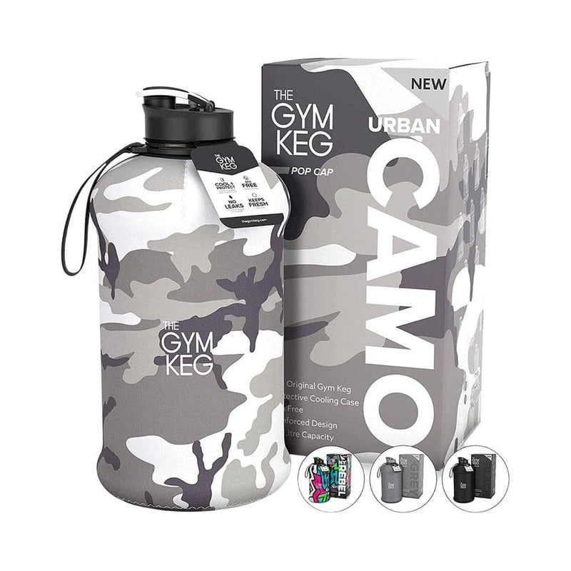 Sports Water Bottle 2.2 L Insulated Half Gallon Carry Handle Big Water-Sports & Outdoors-Kettlebell Kings