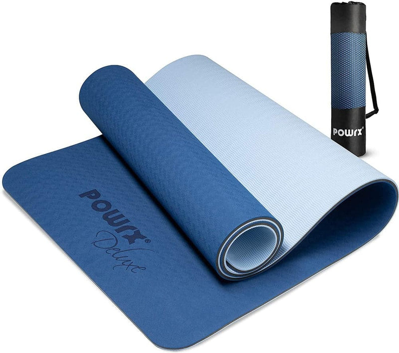 Buy Kraftlik Handicrafts Yoga Mat for Women and Men Fitness 6MM Extra Thick  Exercise Mat for Workout Yoga Anti Slip for Home & Gym Use (Pack of 1 )  (Blue) Online at